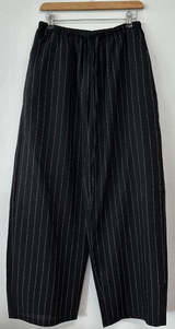 LINEN VIVID STRIPE WIDE PANTS 🩵🍰🌴🤎🖤5COLOR