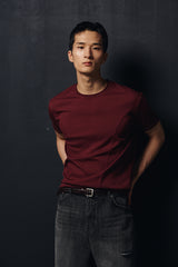 クールカーブハーフTシャツ(Burgundy)