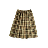 Check Pleated Skirt (black)