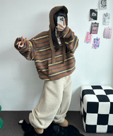 クリームテディシープファーロングパンツ🧸🤎🐑🖤3COLOR