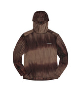 Air Vent Tie-Dye Racing Finger Watch-Hole Hood Sleeve (Brown)