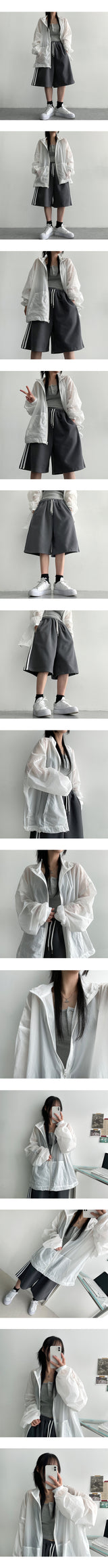 Road Summer High-Neck Windbreaker Zip-Up Jumper