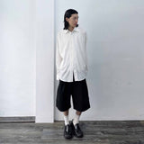 Micro-crinkle Baggy Shirt