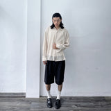 Striped Lace Long-Sleeve Shirt