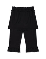 フリル カプリ スカートパンツ(BLACK)
