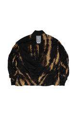 Tie Dye Shirring MA-1 Jumper (BLACK)