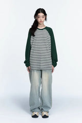 26FW★ Stripe Raglan Long Sleeve