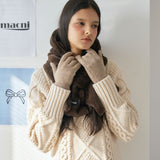 WOOL KNIT GLOVES