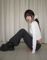 pinter striped ローライズパンツ