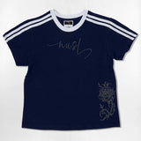 ドット ローズ フォント セミクロップ Tシャツ- 6カラー