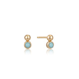 Amazonite 925 Silver Stud Earring E045-01G-AM