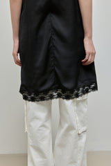 Silky Lace Bustier Dress_Black