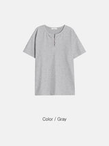 OA ハインフック ヘンリーネック ショートスリーブ Tシャツ (4 colors)