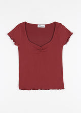 TULIP SHIRRING TEE