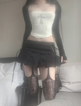 janenne low-waist corset skirt (black)