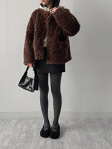 [Wool 80%/Barclava SET] フィッシャーマンルーズフィットニット