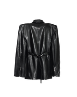 スラブストラクチャーブレザー - フェイクレザー