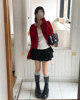 Socky Round Knit Cardigan