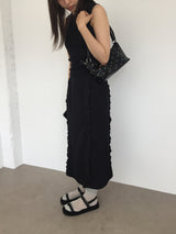 Border frill pencil skirt (2color)