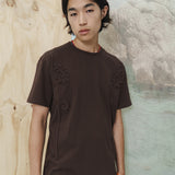 Weaving stem T-shirts / Brown
