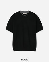 Welt Crop Short Sleeve Knit