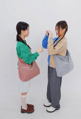 Reverse Logo Check Bag / Red