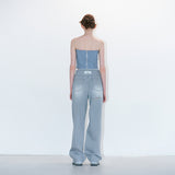 Urban ripped wide denim
