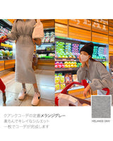 【MADE】パーシャルジップアップヒースレッドスウェットワンピース