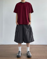モスプリントストライプショートスリーブTシャツ