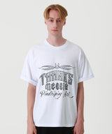 [THANKSMESSIA X ODAGIL] シルバーピンストライプTシャツ-WHITE