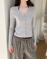 [ORIGINAL] Illy Ribbed V-Neck Cardigan