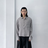Boxy Check Cropped Shirt