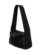 studded shoulder shark bag
