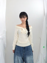 button shawl collar knitwear