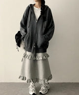 Posey banding layer frill long skirt