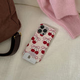 [Mademoment] ribbon cherry design iphone card case