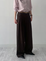 Launer Pocket Two-Tuck Wide Slacks