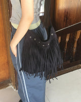 Nair suede tasele fringe cross bag