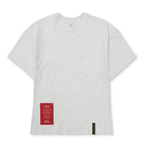 ペイズリー ポケット セミオーバーサイズ Tシャツ ホワイト メランジェ