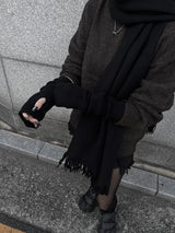 basic ribbed hand warmer (2color)