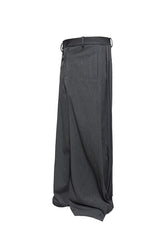 Side Pleated Wide Leg Trousers