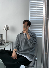 Hendes Daily Ribbed Semi-Zip Up Knit