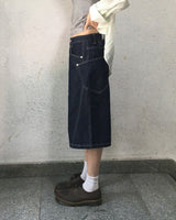 ドピンインシジョンウォッシングデニムバミューダパンツ