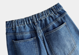 Lebey Daily Back Banding Wide Denim Pants
