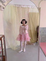 [by LILLOVE] cherry blossom tweed jacket