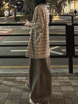 raw-cut vintage striped t-shirt