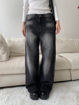 Dual Switch Gradient Flap Pocket Two-Way Snap Wide Pants (3 Colors)