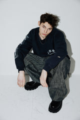 コラムスウェットシャツ(Washed-Navy)