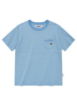 UNI MONO CHERRY STRIPE T-SHIRT [SKY]