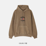 LMN サンディエゴエンブロイダードピグメントオーバーサイズフィットフーディー (4 colors)